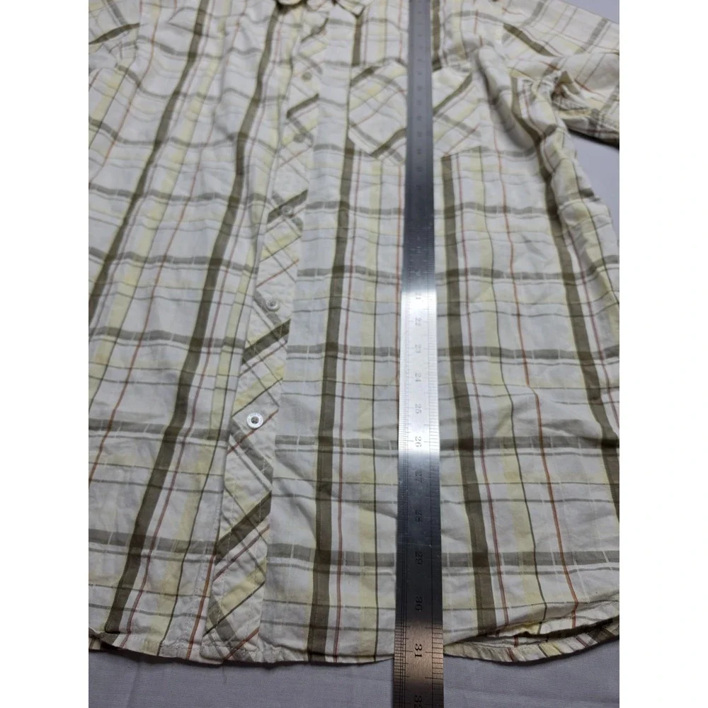 The North Face Shirt Men's XL Multicolor Plaid Cotton Button-Up Everyday Wear